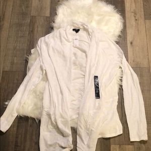 white cardigan